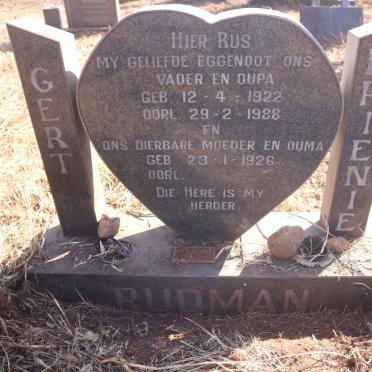RUDMAN Gert 1922-1988 &amp; Drienie 1926-