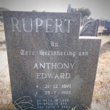 RUPERT Anthony Edward 1897-1985