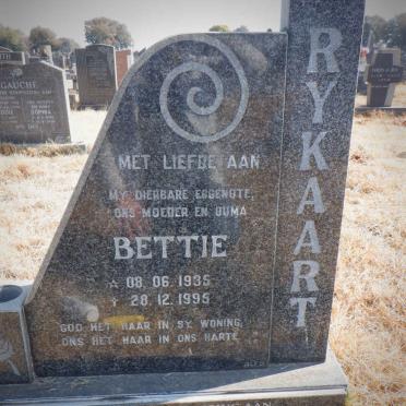 RYKAART Johannes 1934-2009 &amp; Bettie 1935-1995