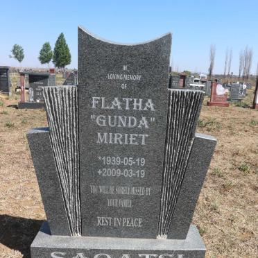 SAOATSI Flatha Miriet 1939-2009