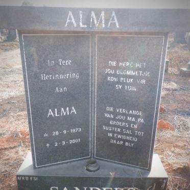 SANDERS Alma 1973-2001