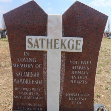SATHEKGE Salaminah Mamokgesoa 1961-2010