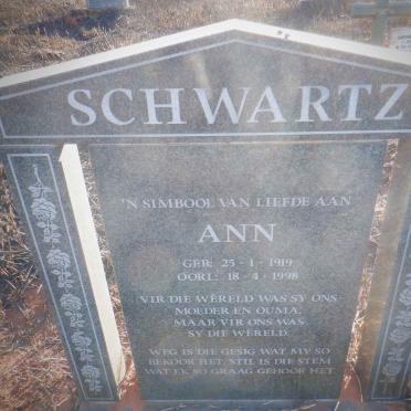 SCHWARTZ Ann 1919-1998