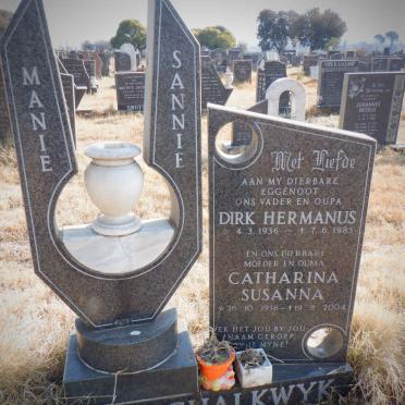 SCHALKWYK Dirk Hermanus, van 1936-1985 &amp; Catharina Susanna 1938-2004
