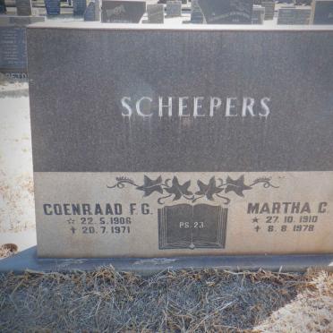 SCHEEPERS Coenraad F.G. 1906-1971 &amp; Martha C. 1910-1978