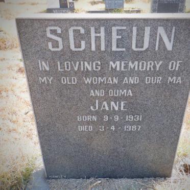SCHEUN Jane 1931-1987