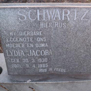 SCHWARTZ Lydia Jacoba 1930-1985