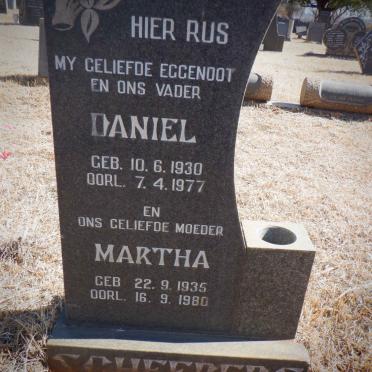 SCHEEPERS Daniel 1930-1977 &amp; Martha 1935-1980