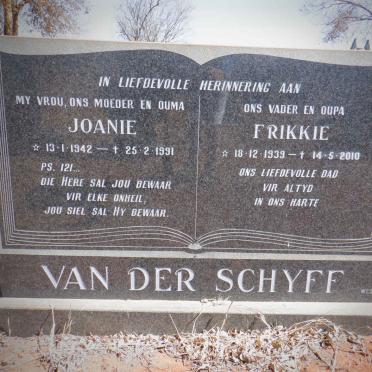 SCHYFF Frikkie, van der 1939-2010 &amp; Joanie 1942-1991