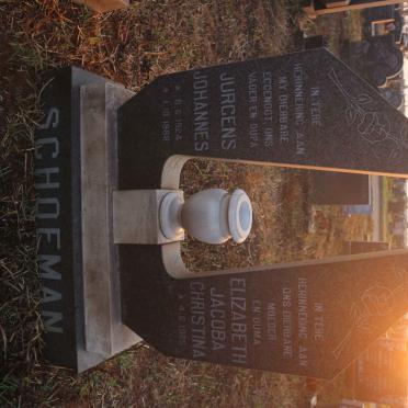 SCHOEMAN Jurgens Johannes 1924-1988 &amp; Elizabeth Jacoba Christina  1925-