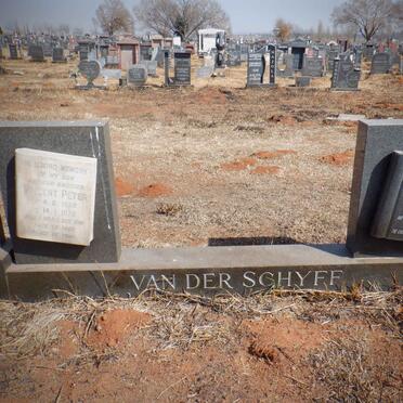 SCHYFF Vincent Peter, van der 1942-1972 :: VAN DER SCHYFF Cornelius Isaac 1940-2009