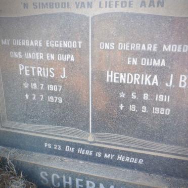 SCHERMAN Petrus J. 1907-1979 &amp; Hendrika J.B. 1911-1980