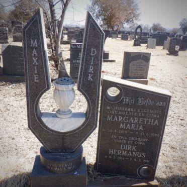 SCHALKWYK Dirk Hermanus, van 1914-1991 &amp; Margaretha Maria 1919-1986