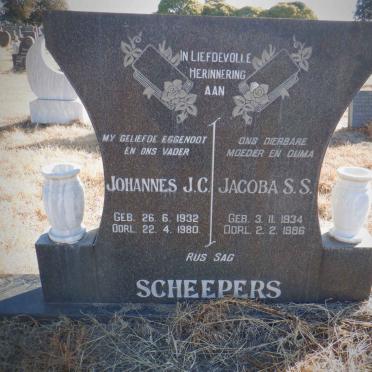 SCHEEPERS Johannes J.C. 1932-1980 &amp; Jacoba S.S. 1934-1986