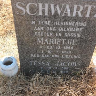 SCHWARTZ Marietjie 1948-1976 :: JACOBS Tessa 1988-1988