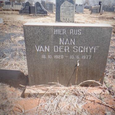 SCHYF Nan, van der 1926-1977