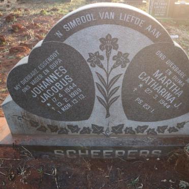 SCHEEPERS Johannes Jacobus 1944-1989 &amp; Martha Catharina J. 1944-