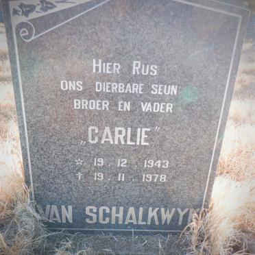 SCHALKWYK Carlie, van 1943-1978