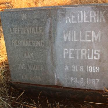 SENEKAL Frederik Willem Petrus 1889-1987