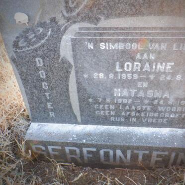 SERFONTEIN Loraine 1959-1983 :: SERFONTEIN Natasha 1982-1983