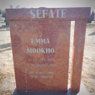 SEFATE Emma Mookho 1903-1993
