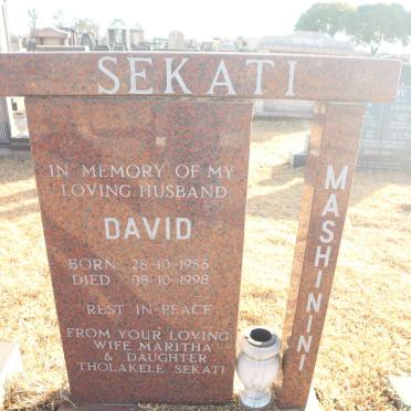 SEKATI David Mashinini 1956-1998