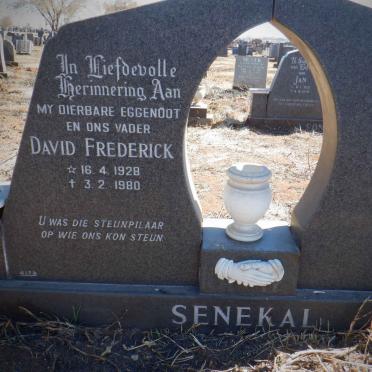 SENEKAL David Frederick 1928-1980
