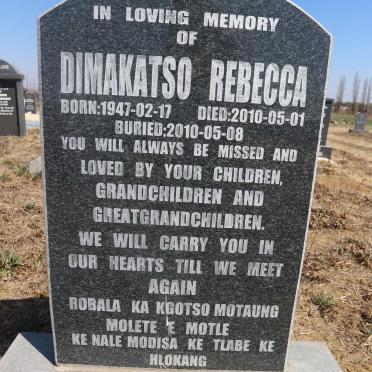 SEKESE Dimakatso Rebecca 1947-2010