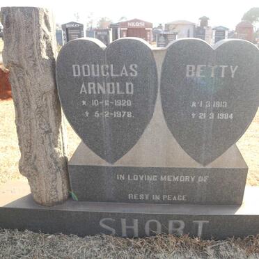 SHORT Douglas Arnold 1920-1978 &amp; Betty 1913-1984
