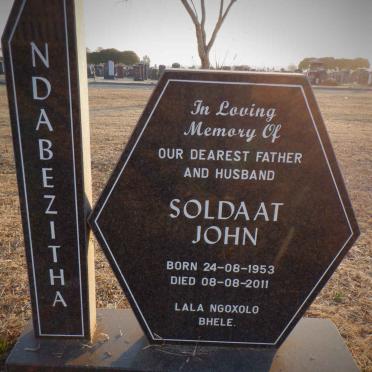 SIDYIYO Soldaat John Ndabezitha 1953-2011