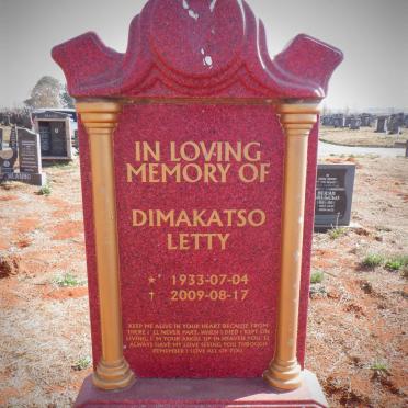 SIBANDA Dimakatso Letty 1933-2009