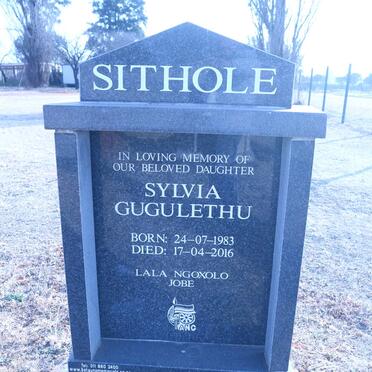SITHOLE Sylvia Gugulethu 1983-2016