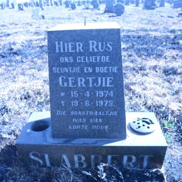 SLABBERT Gertjie 1974-1975