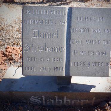 SLABBERT Daniel Stephanus 1894-1980