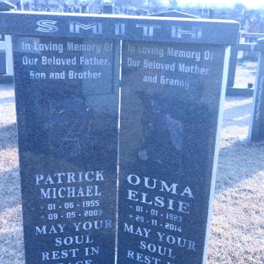 SMITH Patrick Michael 1955-2003 &amp; Ouma Elsie 1923-2014