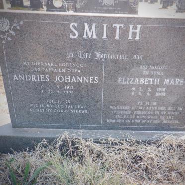 SMITH Andries Johannes 1917-1985 &amp; Elizabeth Mare 1918-2008