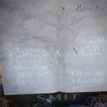 SMIT Floris Albertus 1919-1983 &amp; Sarah 1922-1993
