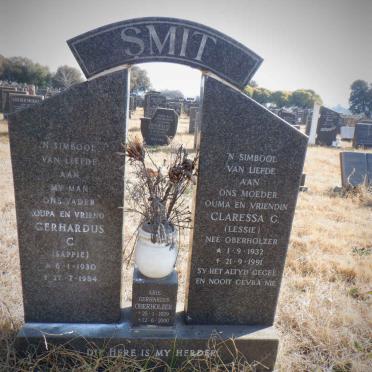 SMIT Gerhardus C. 1930-1984 &amp; Claressa G. OBERHOLZER 1932-1991 :: OBERHOLZER Arie Gerhardus 1929-2000