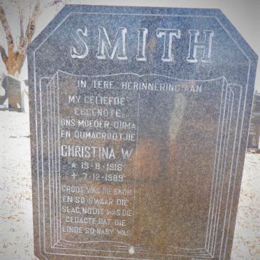 SMITH Christina W. 1916-1989