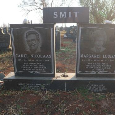 SMIT Carel Nicolaas 1931-2006 &amp; Margaret Louisa 1937-2014