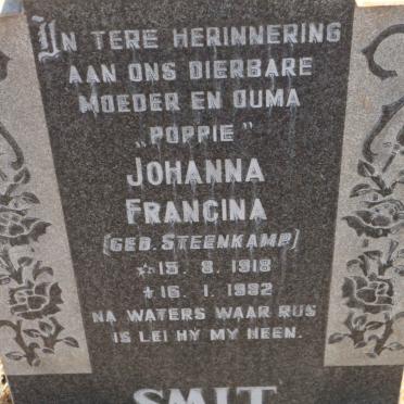 SMIT Johanna Francina nee STEENKAMP 1918-1982