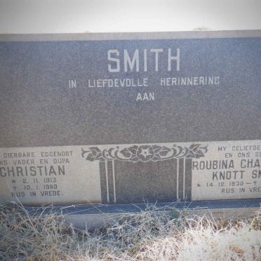 SMITH Christian 1913-1980 :: KNOTT SMITH Roubina Charlotte 1930-1981