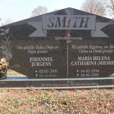 SMITH Johannes Jurgens 1931-2013 &amp; Maria Helena Catharina 1934-2008