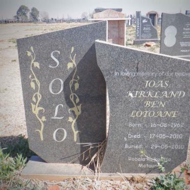 SOLO Joas Kirkland Ben Lotoane 1962-2010