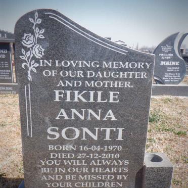 SONTI Fikile Anna 1970-2010