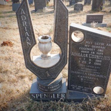 SPENGLER Adriaan Cornelius 1918-1986 &amp; Isabella Fredrika Catharina 1925-2009