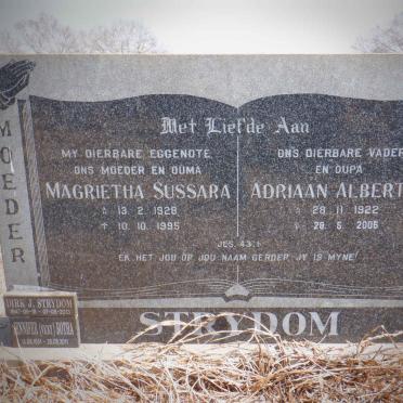 STRYDOM Adriaan Albertus 1922-2006 &amp; Magrietha Sussara 1928-1995 :: STRYDOM Dirk J. 1947-2013