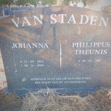 STADEN Philippus Theunis, van 1917- &amp; Johanna 1925-1999