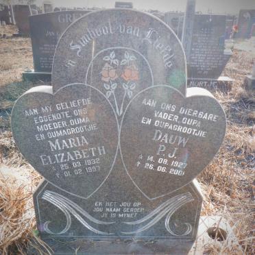 STEYN Dauw P.J. 1927-2001 &amp; Maria Elizabeth 1932-1997