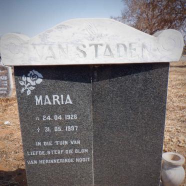STADEN Maria, van 1926-1997